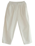 Yipinpay Summer Women's Capri Pants Oversize High Waist Calf-Length Loose Trousers Casual Cotton Harem Pants for Women Streetwear
