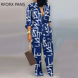 Yipinpay Women Elegant All Over Print with Letter with Belt Straight Button Jumpsuit Sexy Jumpsuit