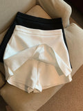 Yipinpay Faldas Mujer Moda 2023 Casual Black White Suit Mini Skirt Y2k Shorts Femme Korean Style Skirts for Women Short Lazy