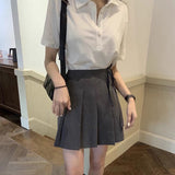 Yipinpay Pleated Skirt Women Elegant Lace-up High Waist A-line Mini Skirts Sexy Summer Office Lady Preppy Style Korean Fashion