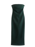 Yipinpay Green Corset Dress Woman Off Shoulder Sexy Long Dresses For Women 2023 Backless Midi Dresses Woman Evening Party Dress