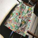 Yipinpay Stitching Jacquard Floral Embroidery Mid-length A-line Skirt Women's High Waist Chic Elegant Skirt Korean Style Faldas