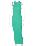 Yipinpay Mo 2023 Bodycon Sleeveless Knitting Dress Mini Women Off Shoulder Sexy Club Party Dresses Black Elegant Summer Vestidos