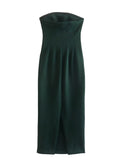Yipinpay Green Corset Dress Woman Off Shoulder Sexy Long Dresses For Women 2023 Backless Midi Dresses Woman Evening Party Dress