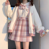 Yipinpay Autumn Winter Women Sweater Loose Japanese Style Sweet Knitted Cardigans Embroidery Oversize Harajuku Female Cardigans Cute