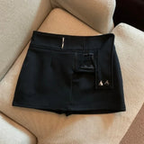 Yipinpay Shorts Femeninas Faldas Mujer Moda Sexy Wild A Line Wrap Hip Shorts Skirts Spring Summer Suit Casual Mini OL Temperament
