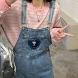 Yipinpay Retro Baggy Overalls Jeans For Women Summer Casual High Quality Wide Pants Light Blue Jumpsuit Denim Trousers Female