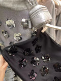 Yipinpay Style High Waisted Slim A-line Sequin Floral Skirt Faldas Mujer Moda 2023 Knitted Y2k Casual Short Skirts Sexy Spring