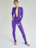 Yipinpay Women Jumpsuit Rompers Autumn Tight Short Sleeve Zipper Bodycon Playsuit Street Sexy Femme Black Sport Fitness Playsuit