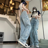Yipinpay Jeans Y2k Women Korean Style 2023 Summer Straight Wide Leg Pants High Waist Woman Loose Denim Trousers 90s Vintage Clothes