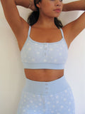 Yipinpay Women Spring Summer Outfit Sets Long Sleeve V Neck Floral Tops + Elastic Band Button Shorts Harajuku Retro Pjs Suits