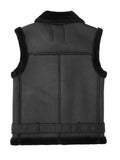 Yipinpay Black Faux Leather Jacket Women Faux Fur Sleeveless Vest Woman Winter 2023 Streetwear Y2k Zip Vest For Women Fashion Vests