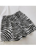 Yipinpay Zebra Leopard Shorts Colorful Women's Sports Shorts Casual Classic Soft Student High Waist Summer Baggy Breeches for Women