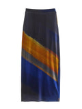 Yipinpay Printed Tulle Long Skirt Women High Waist Mesh Skirt Woman Vintage Midi Y2k Skirts Womens 2023 Streetwear Holiday Outfits