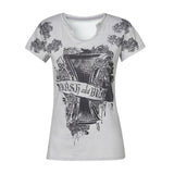 Yipinpay Women y2k Clothes Tops Summer 2023 T-shirts Grunge 2000s Trashy Vintage Aesthetic Short Sleeve Tees Young Girls Streetwear