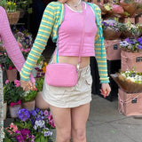 Yipinpay Retro White Cargos Mini Skirt Pockets Y2K Aesthetic Vintage Short Skirt Harajuku Grunge Streetwear Korean Fashion Outfits