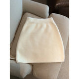 Yipinpay Cashmere Mohair Fur Y2k Skirt Korean Style Short Wrap Hip Vintage High Waist Slim Black Knit Skirts Faldas Mujer Moda Sexy