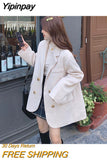 Yipinpay Winter Quilted Corduroy Blazers Women Fashion Vintage Brown Blazer Female Korean Casual Loose Suit Jacket Chic
