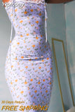 Yipinpay Women Floral Print Tied Detail Lace Trim Dress  Bodycon Dress for Women Dress 2023