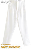 Yipinpay Women's Pants High Waist Pants For Women 2023 Spring Streetwear Pink Green Pants Multicolor Office Wear Woman Trousers 920