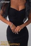 yipinpay Women Butterfly Short Sleeve Mesh Square Collar Bodycon Midi Dress Sexy Elegant Party Club Evening Dresses Summer 2023