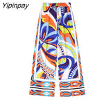 Yipinpay 2023 Print Shirt Women Vintage Long Sleeve Top Female Fashion Streetwear Collared Shirt Woman Summer Elegant Blouses