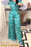 Yipinpay Printed Wide Pants Woman High Waist Casual Pants Sets Streetwear Baggy Pants For Women 2023 Summer Wide Leg Trousers