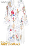 Yipinpay Fashion 2023 Women's Shirt Dress Female Chic Elegant Embroidery Dresses Summer Casual Loose A-Line Ladies New In Dress