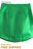 Yipinpay Elegant Silky Satin High Waist Skirts Women Fashion Office Lady Bodycon Mini Skirts Femme Summer Night Club Bottom Cloth