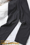 Yipinpay High Waist Winter Wide Brown Pants Elegant Woman Office Pants Trousers Loose Casual Women's Trousers Korean