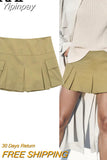 Yipinpay Women's Skort Pleated Mini Skirt Shorts Women High Waist Short Skirt Woman Fashion Streetwear Y2k Baggy Casual Shorts