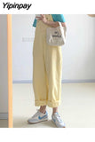Yipinpay New Spring Women Bodysuit Jumpsuit Loose Oversize Yellows Sweet Overalls Fashion Casual Female Cute Playsuits Plus Size