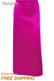 Yipinpay Party Club Ladies Satin Skirts High Waist Women Pink Skirt Spring Summer 2023 A-Line Long Skirt Female High Street