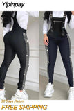 Yipinpay Decor Buckled Suspender Jumpsuit 2023 Woman Long Jumpsuits Elegant New Fashion Casual