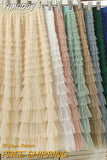 Yipinpay Style Knee Length Skirt For Women 2023 Y2k Elastic Band Fairy Long Skirts Female For Dinner Maxi Tulle Skirt Pink Coffee