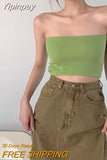 Yipinpay Female Crop Tops Solid Color Boat Neck Blouse Pullover With Long Sleeves For Summer Apricot/Black/White/Green/Purple Casual