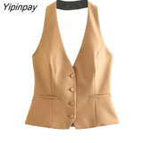 Yipinpay New Women Elegant Blazer Suit Sets 2023 Autumn Winter 2Pcs Single Breasted Office Outfits Zipper Long Trousers Outwear