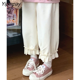 Yipinpay Spring and Autumn Sweet Set Women Student Cute Sweater + Corduroy Pants Two-piece Suit Female