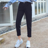 Yipinpay Jean Femme Taille Haute Casual Loose White Jeans Women 2023 Spring Basic Boyfriend Vintage Denim Woman Jeans