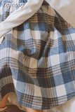 Yipinpay New Autumn/Winter Sweet Skirt Women Vintage Plaid Woolen Woven Skirts High Quality Vintage Elegant Skirt Female