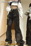 Yipinpay Girl Baggy Y2K Jeans Women's Low Waist Jeans 2023 Autumn Winter Oversize Wide Leg Baggy Pants Casual Cargo Trousers Woman
