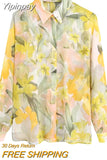 Yipinpay Wrap Satin Skirt Women Yellow Long Skirts Woman Vintage High Waist Slit Skirt Spring 2023 Ruched Elegant Midi Skirts Suits