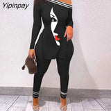 Yipinpay Women Chic Diagonal Collar Asymmetrical Skinny Pants casual Pants Sets