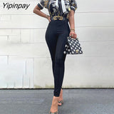Yipinpay Print Tied Neck Casual Blouse