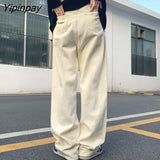 Yipinpay Women's Jeans Star Pants Oversize Trousers Korean Fashion Hip Hop Harajuku High Waist Y2k Streetwear Aesthetic Female Clothing