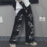 Yipinpay Women's Pants Oversize Y2k Anime Loose Dropshipping Korean Fashion Jogging Streetwear Vintage Harajuku Sweatpants Goth Clothes