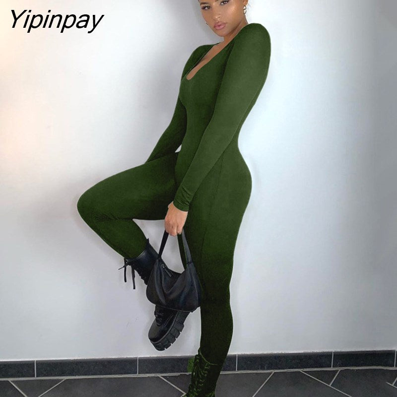 Yipinpay Backless Y2K Casual Slim Jumpsuits Solid White Female Sleeveless Aesthetic Streetwear Rompers For Women Harajuku Overalls
