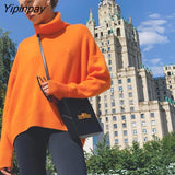 Yipinpay Turtleneck Sweater Women Long Sleeve Knit Loose Pullover Tops Female Jumper 2023 Autumn Winter Warm Knitted Sweaters