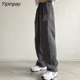 Yipinpay Jogging Sweatpants Women Korean Oversize Vintage Joggers Sports Pants Baggy Trousers letter Harajuku pants