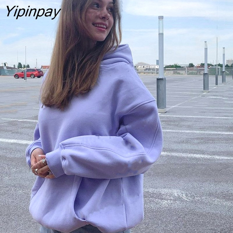 Yipinpay Change Sometimes Oversize Funny Graphic Y2K Hoody Long Sleeved Loose Winter Hoodie Aesthetic Gift Sweatshirt Unisex Tops